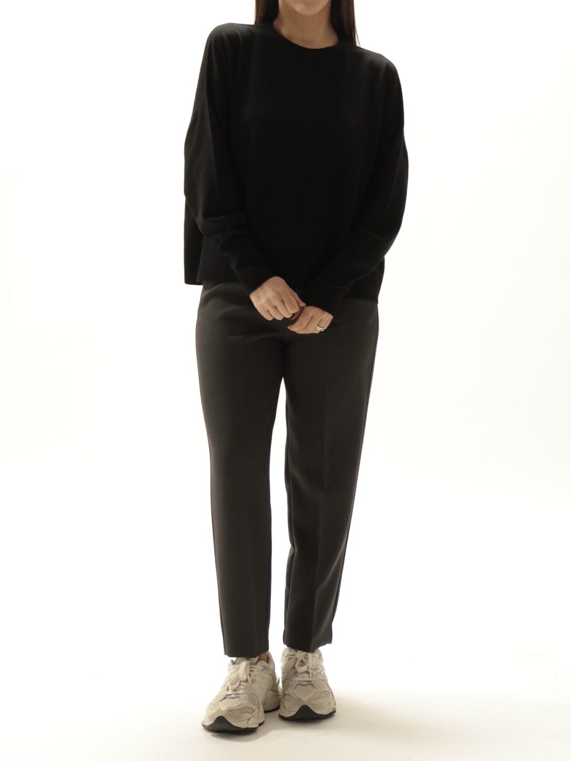 Maglioncino basico crop nero