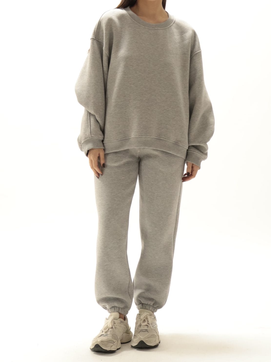 Pantalone tuta felpato grigio