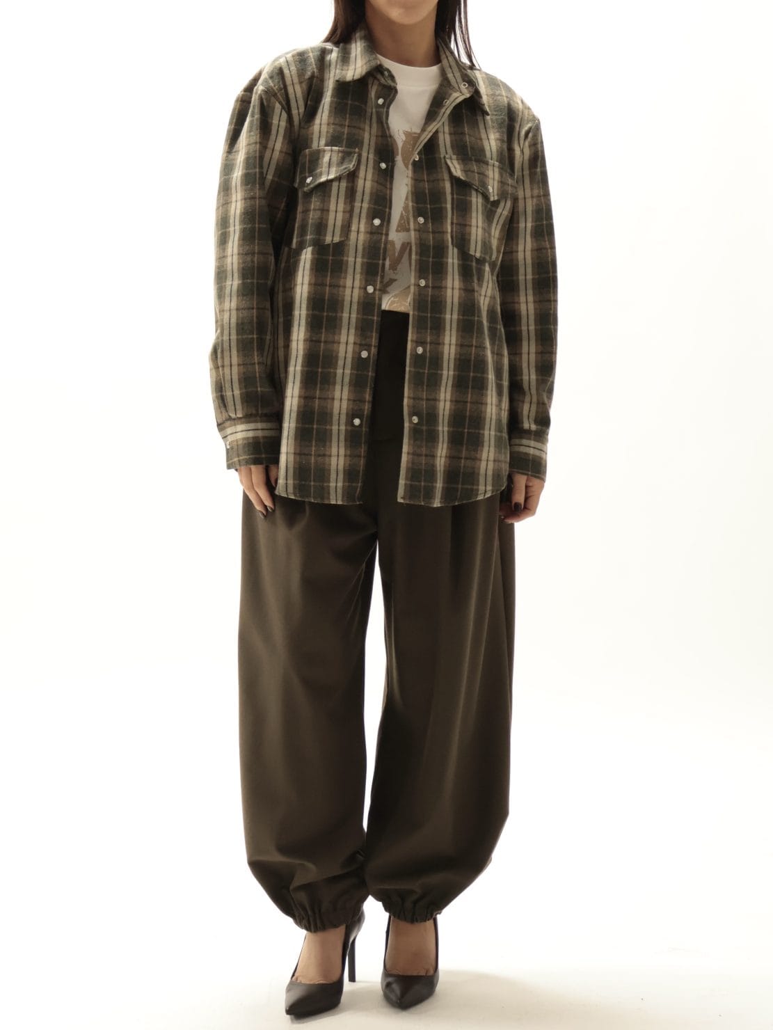 Camicia con t-shirt militare