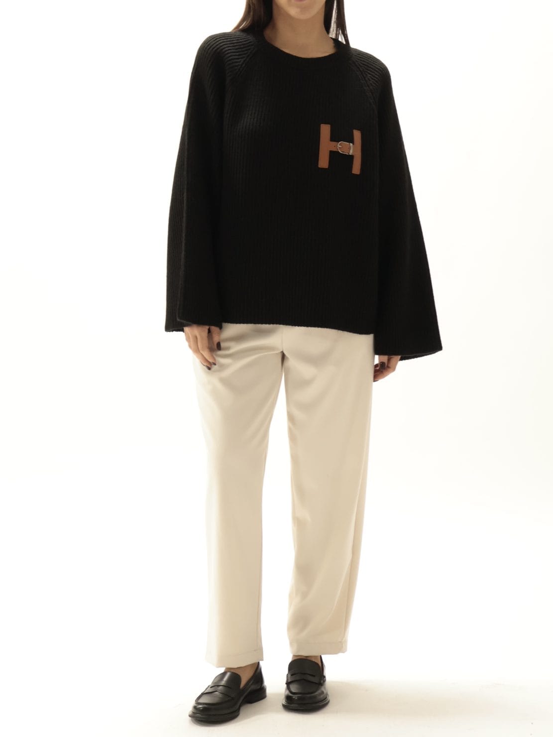 Maglione "H" nero
