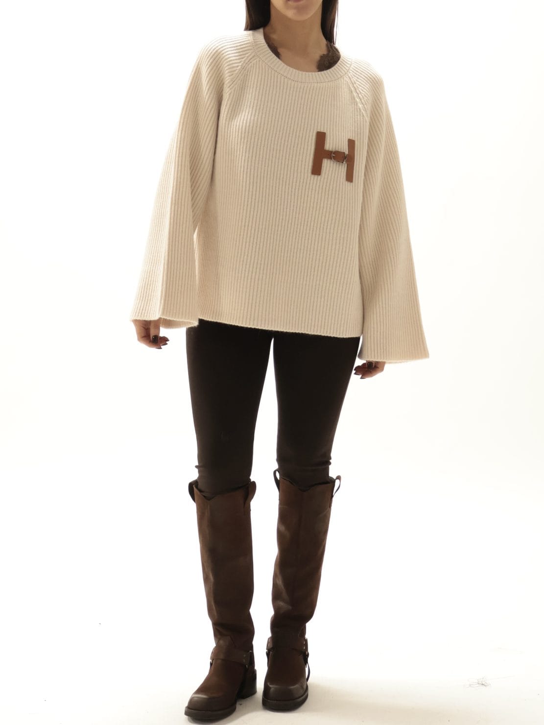 Maglione "H" burro