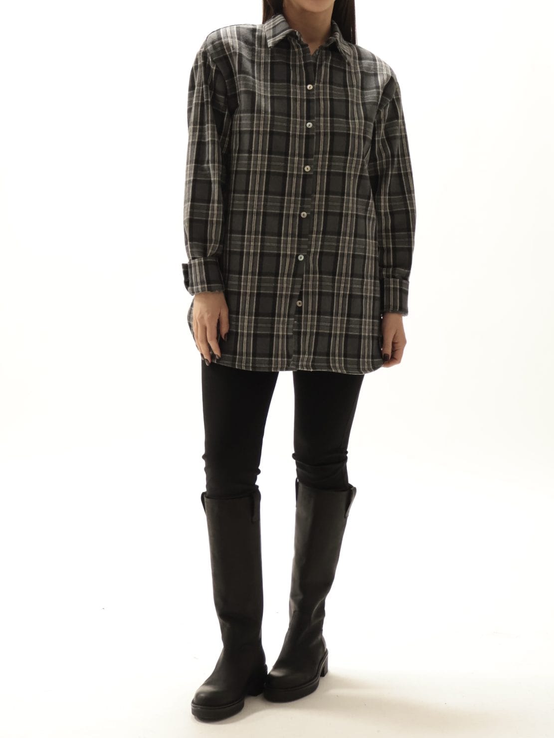 Camicia spalla imbottita antracite