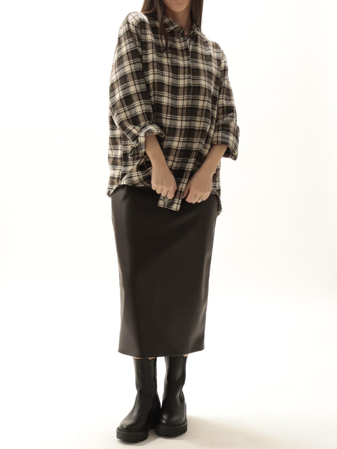 Camicia check moro/nero