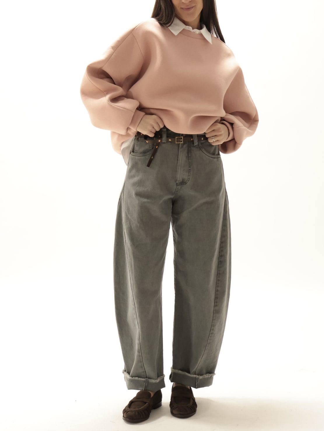 Jeans grigio balloon