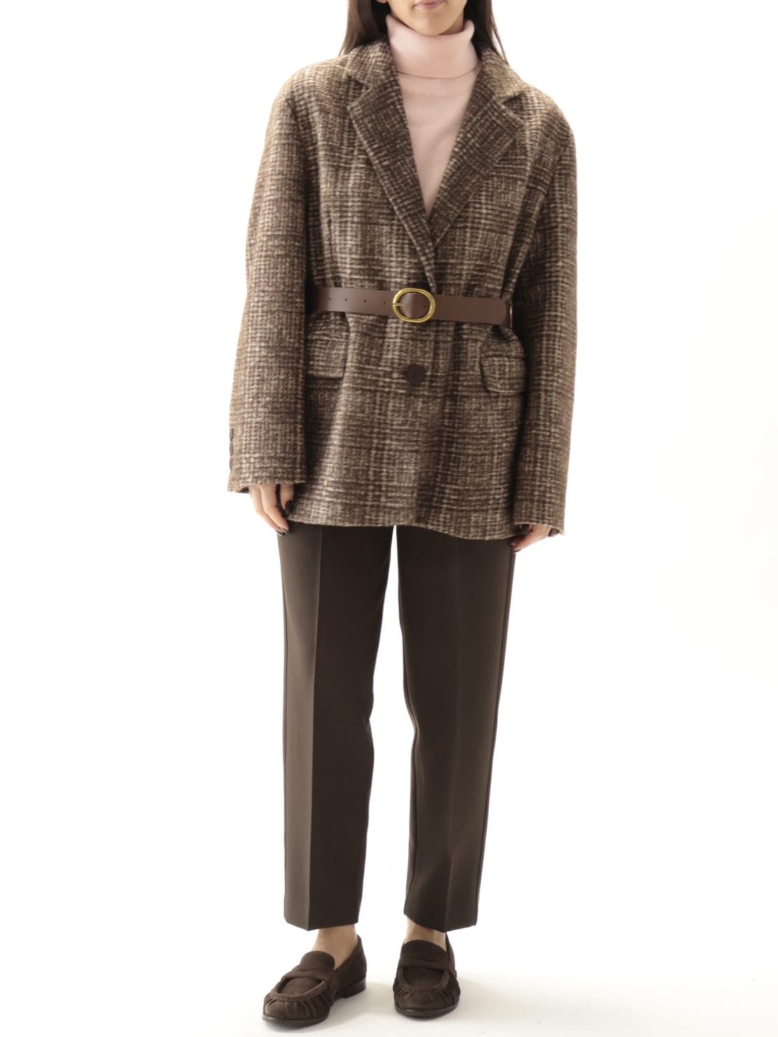 Giacca con cintura moro