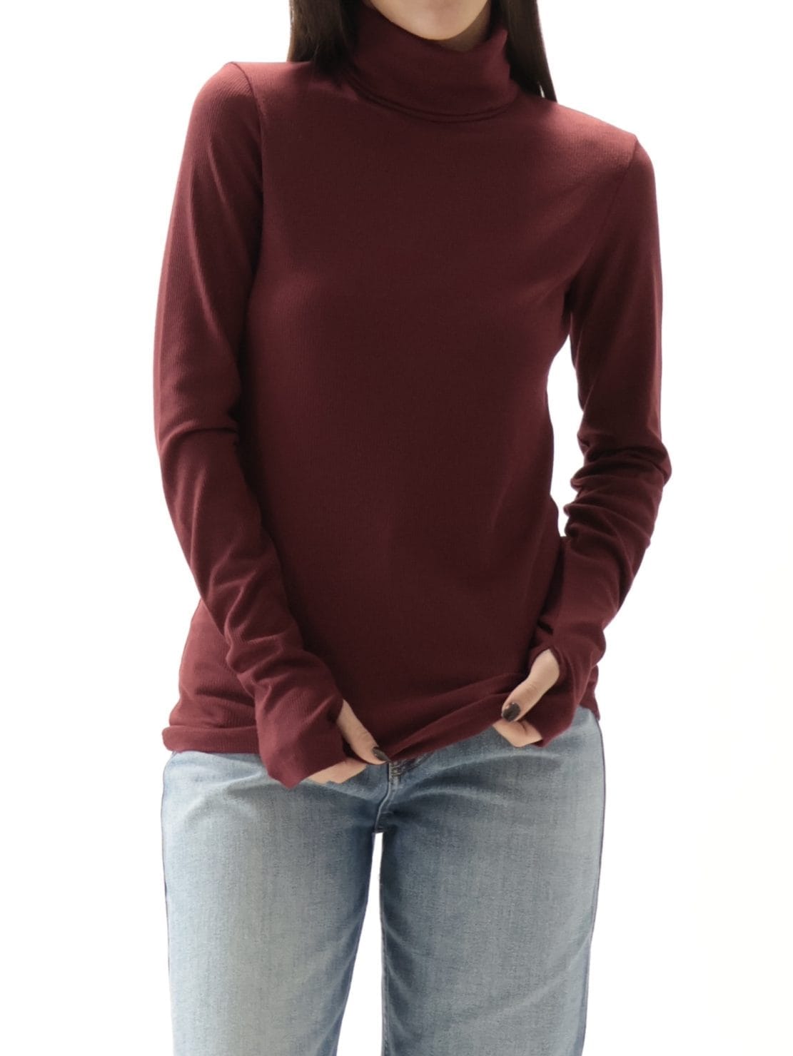 Dolcevita basico costine bordeaux