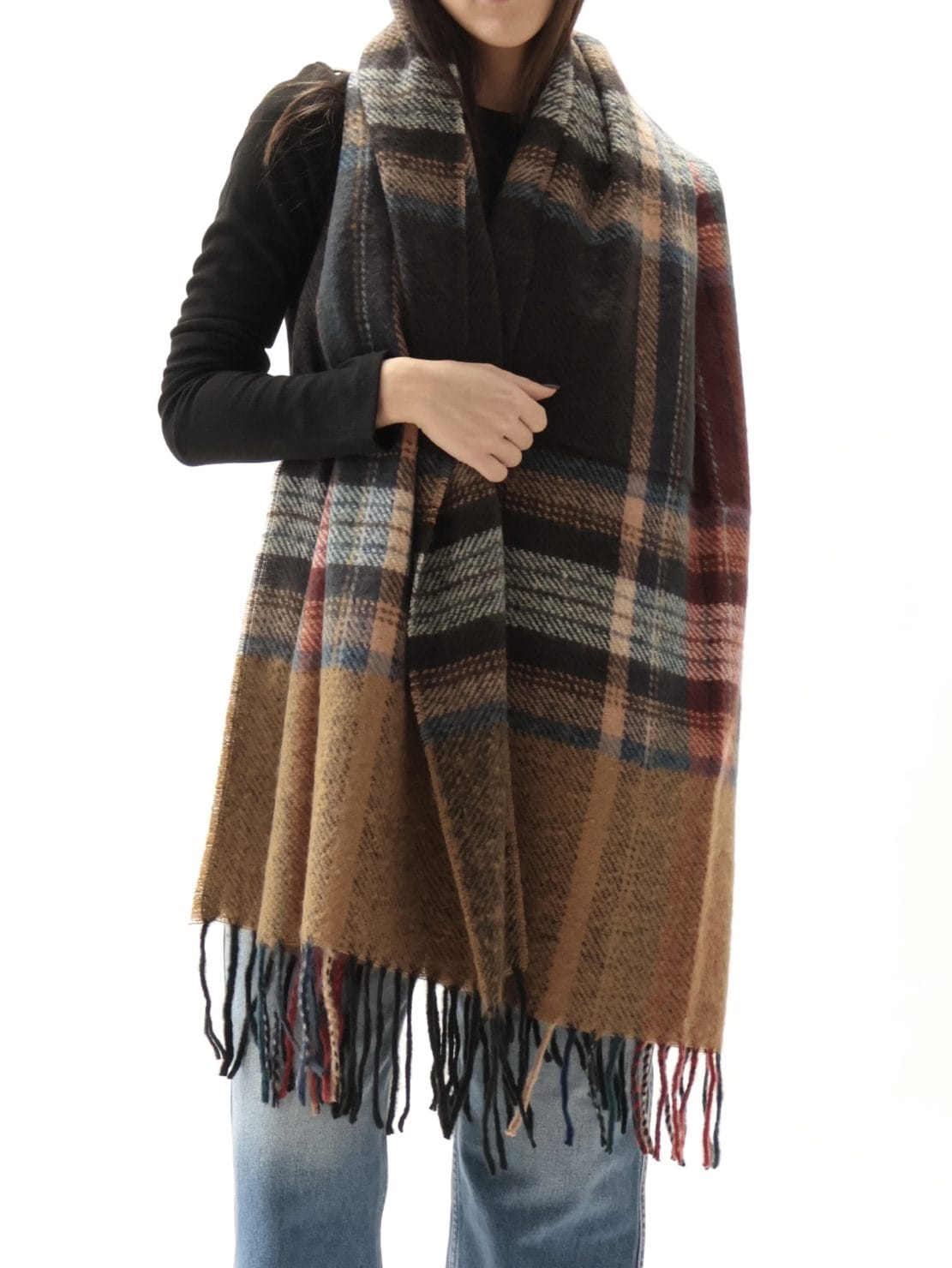 Sciarpa trama cammello