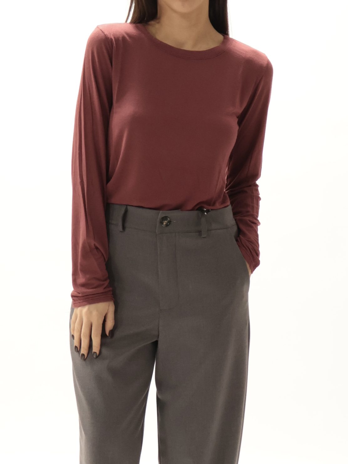 Cashmerina girocollo vino