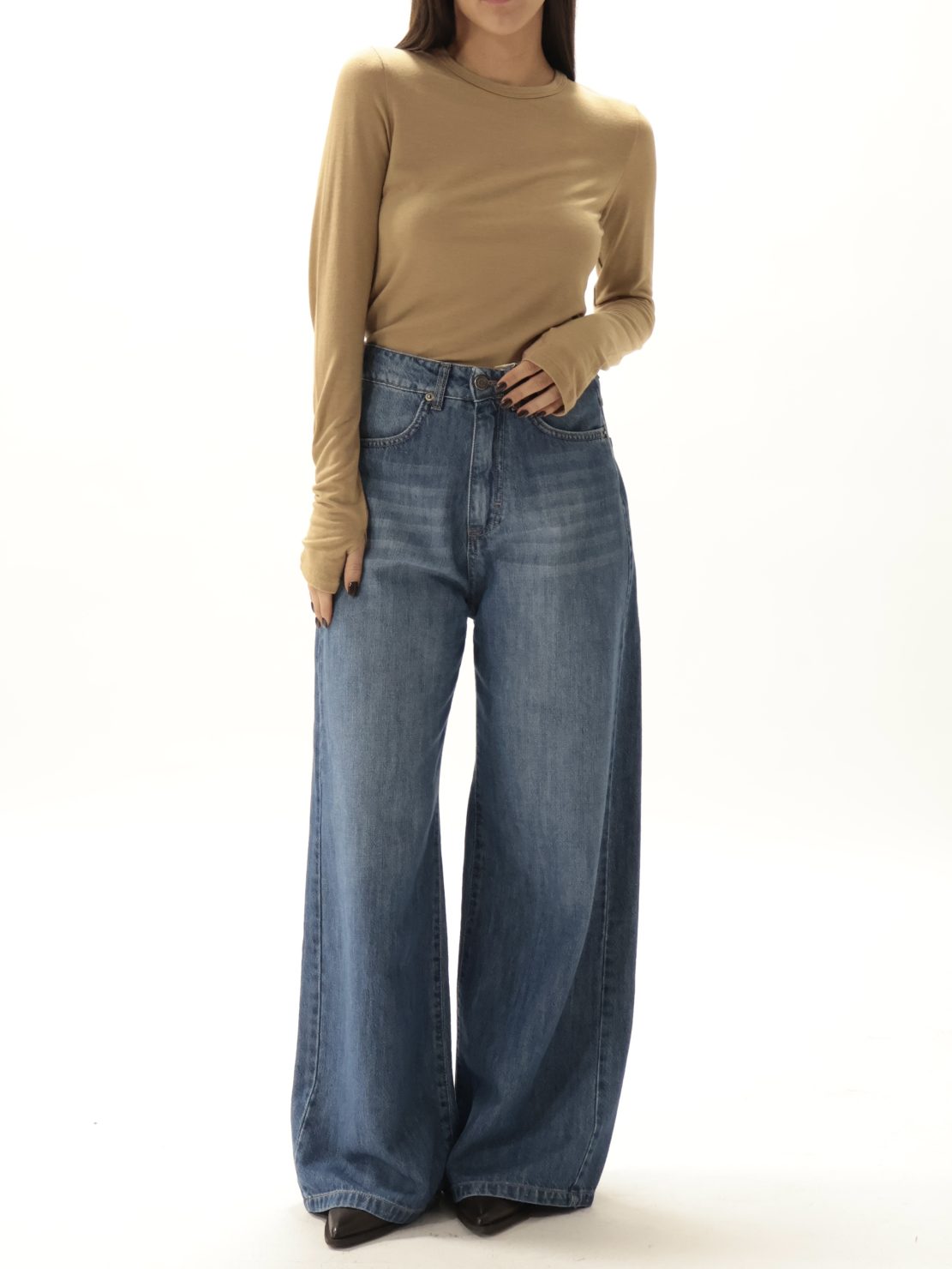 Maglia modal/lana cammello