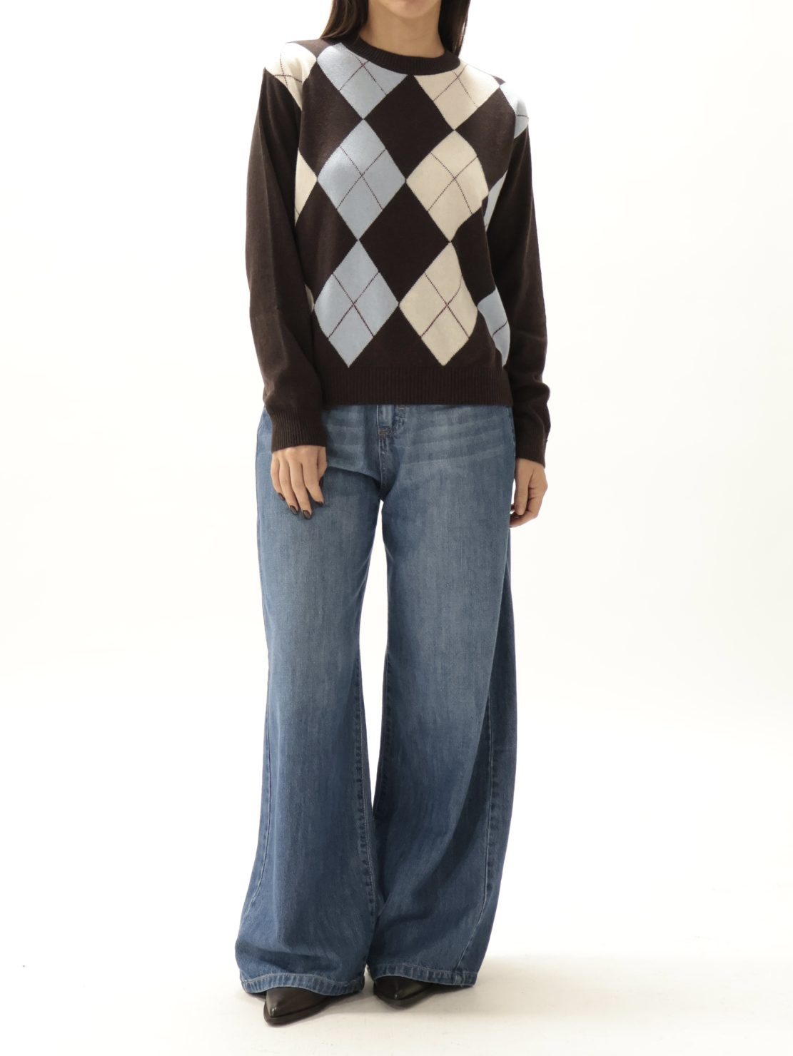 Maglione rombi moro/celeste/panna PREORDINE 03/11