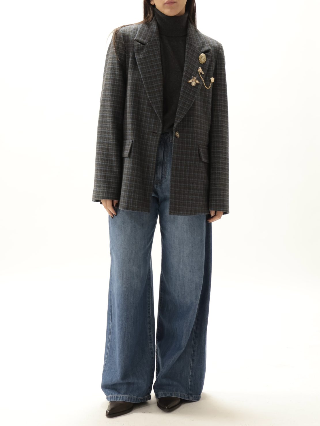 Giacca antracite riga azzurra PREORDINE 03/11