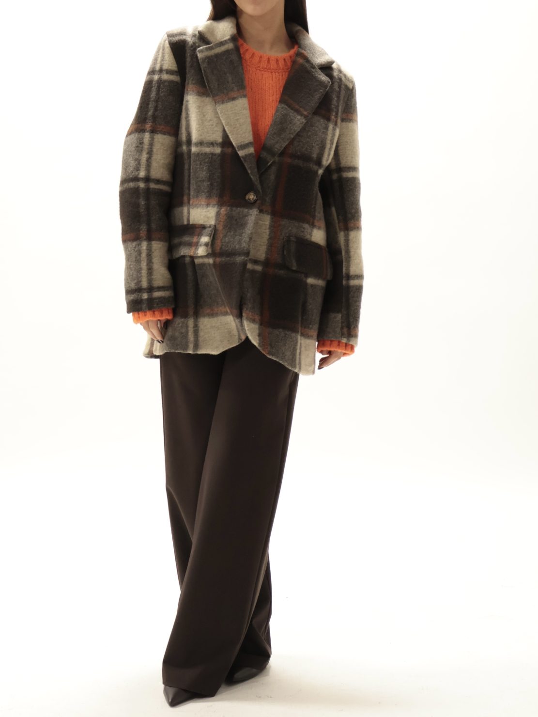 Giacca cappotto moro/beige/ruggine