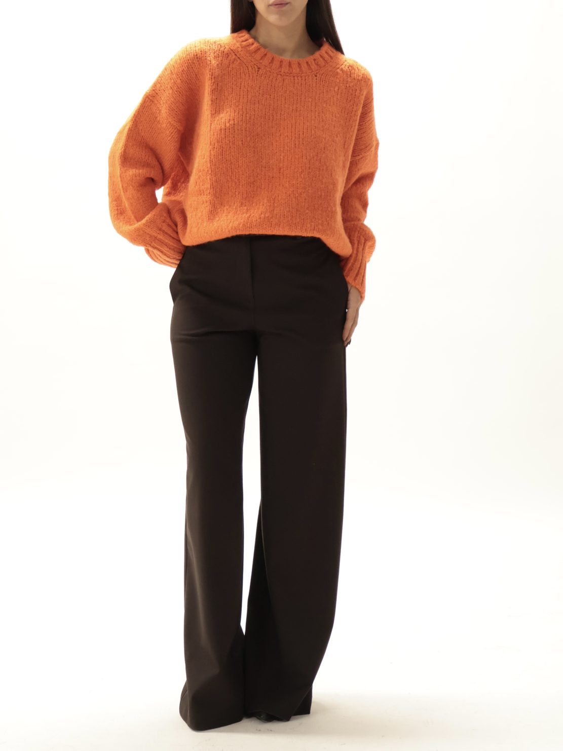 Pantalone sartoriale punto milano moro