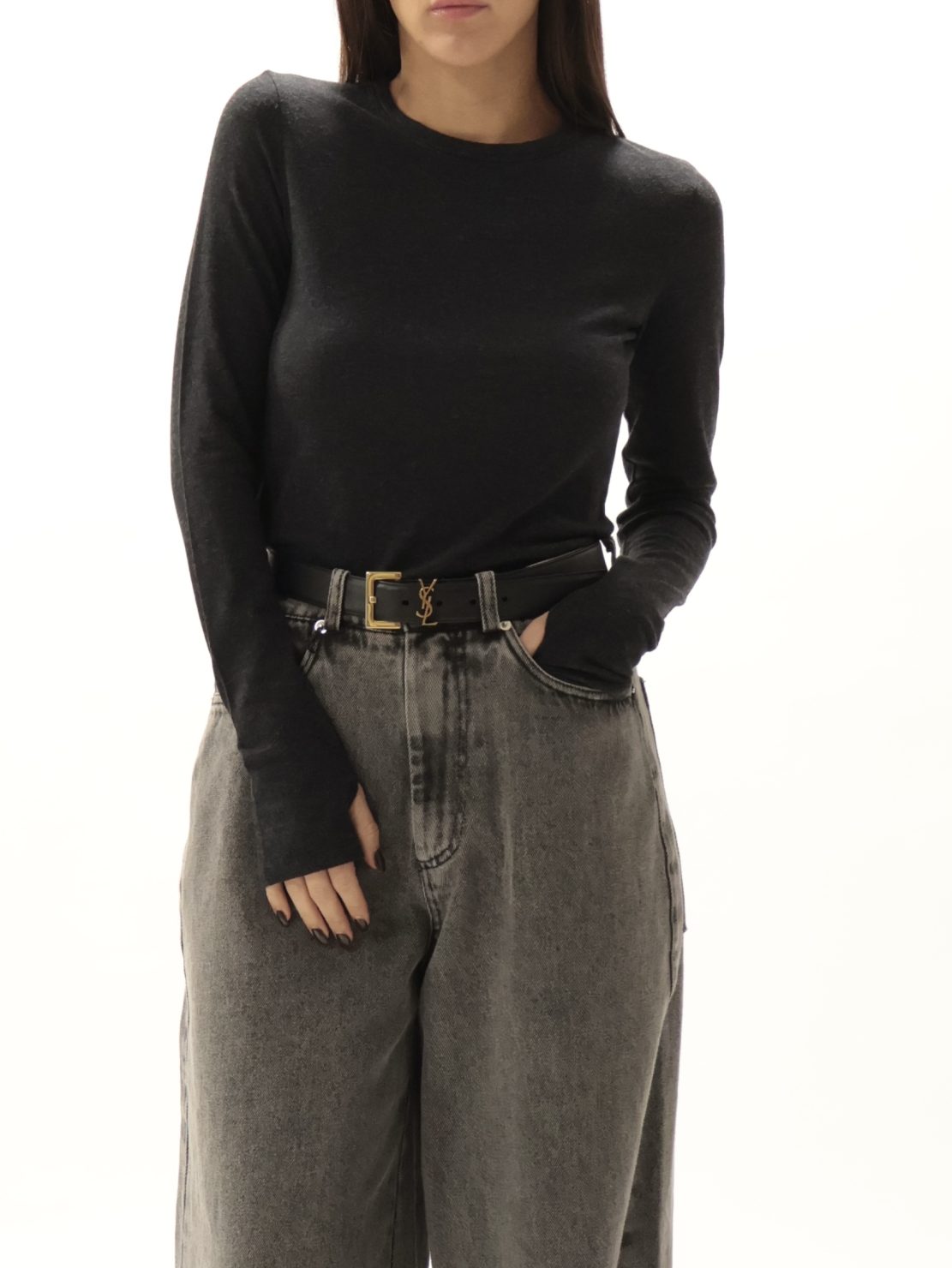 Maglia modal/lana antracite