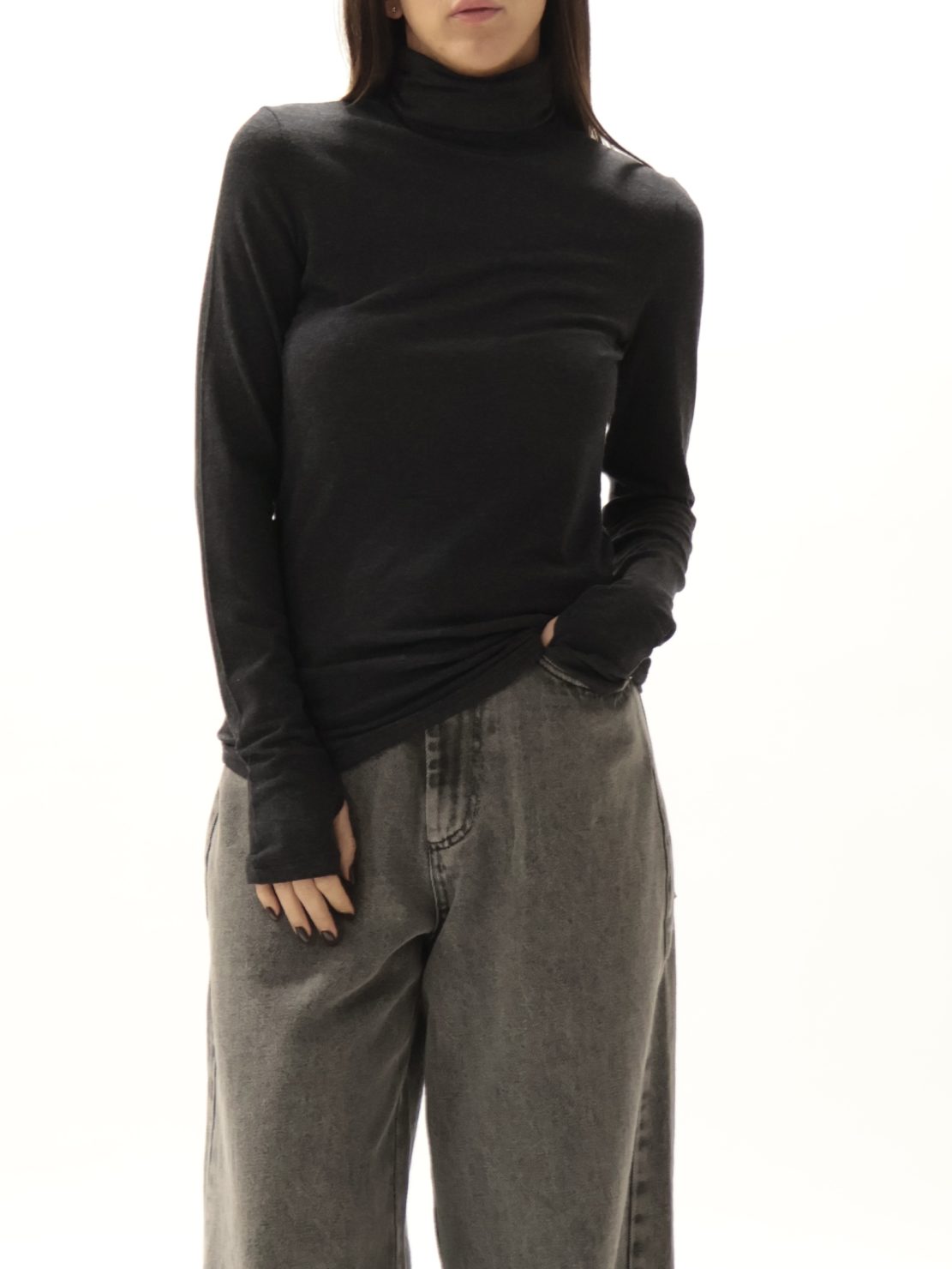 Dolcevita modal/lana antracite