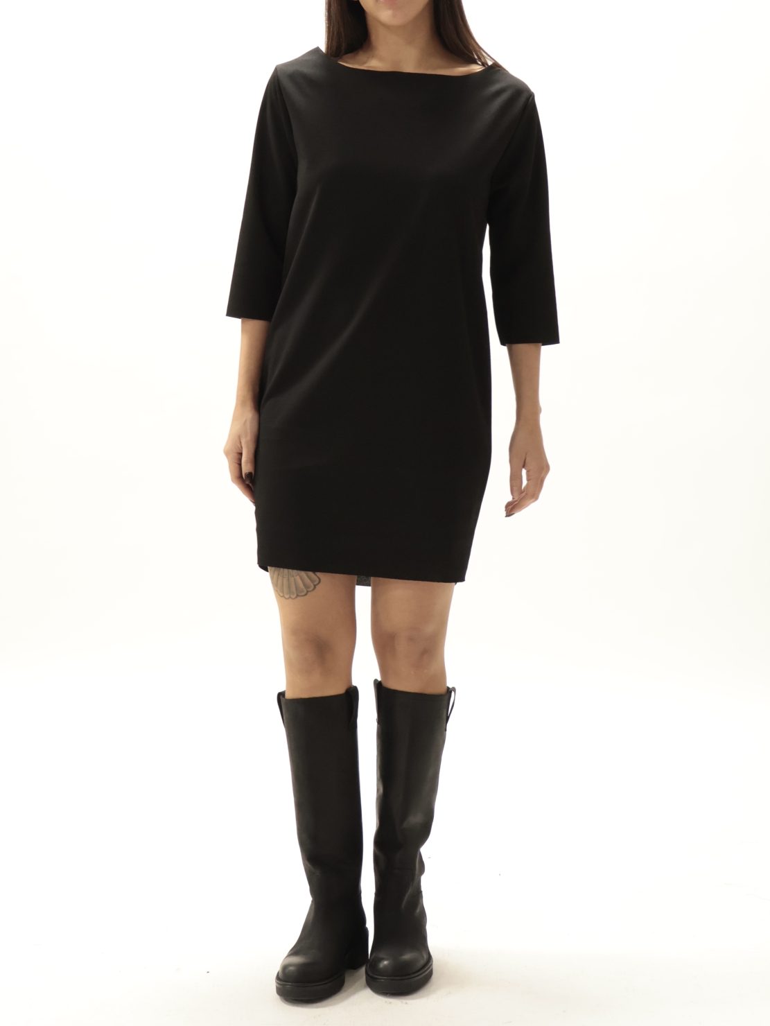 Abito scuba crepe nero