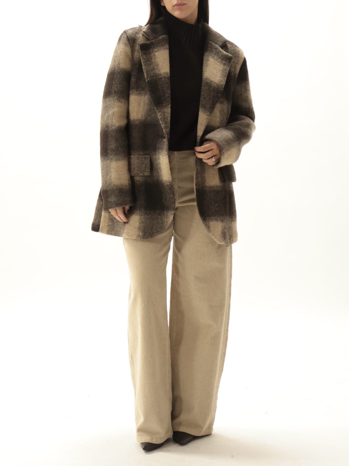 Giacca cappotto cammello/moro