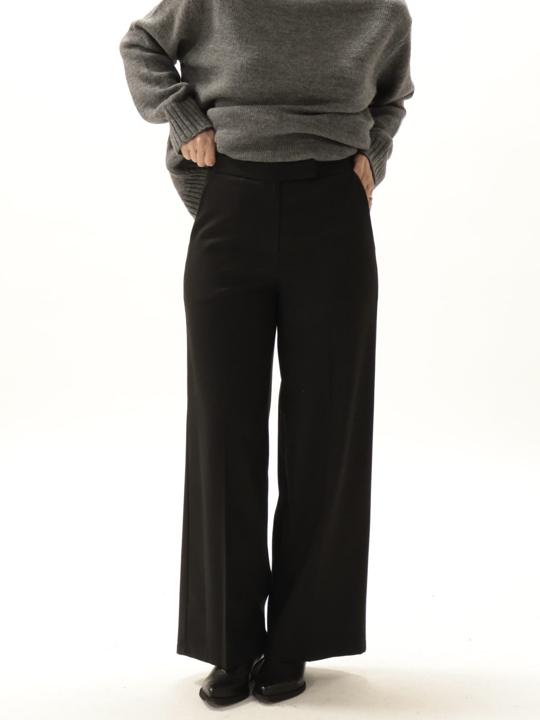 Pantalone punto milano bottone nero