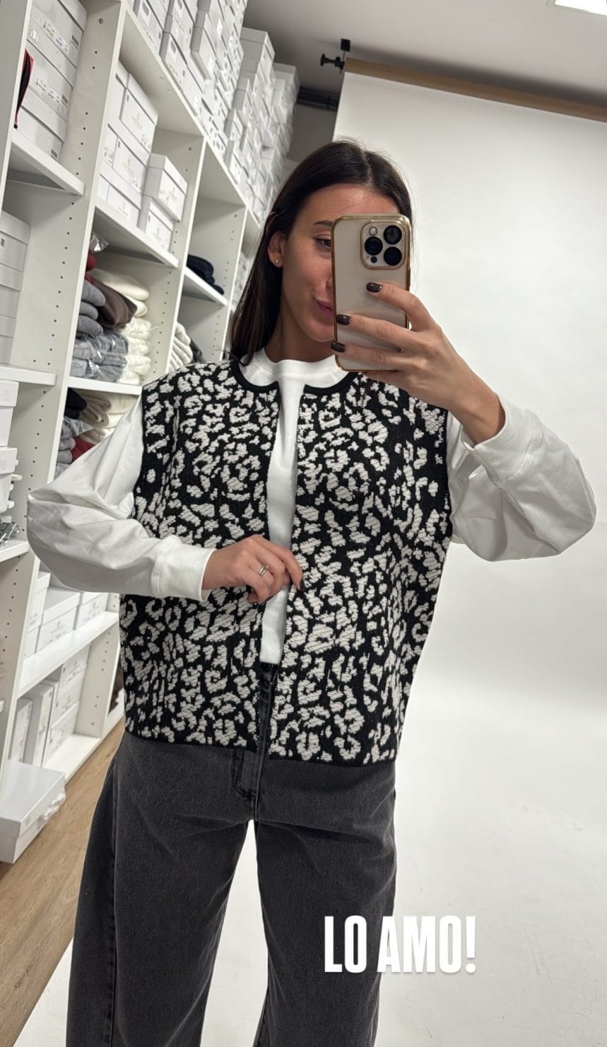 Gilet maculato nero