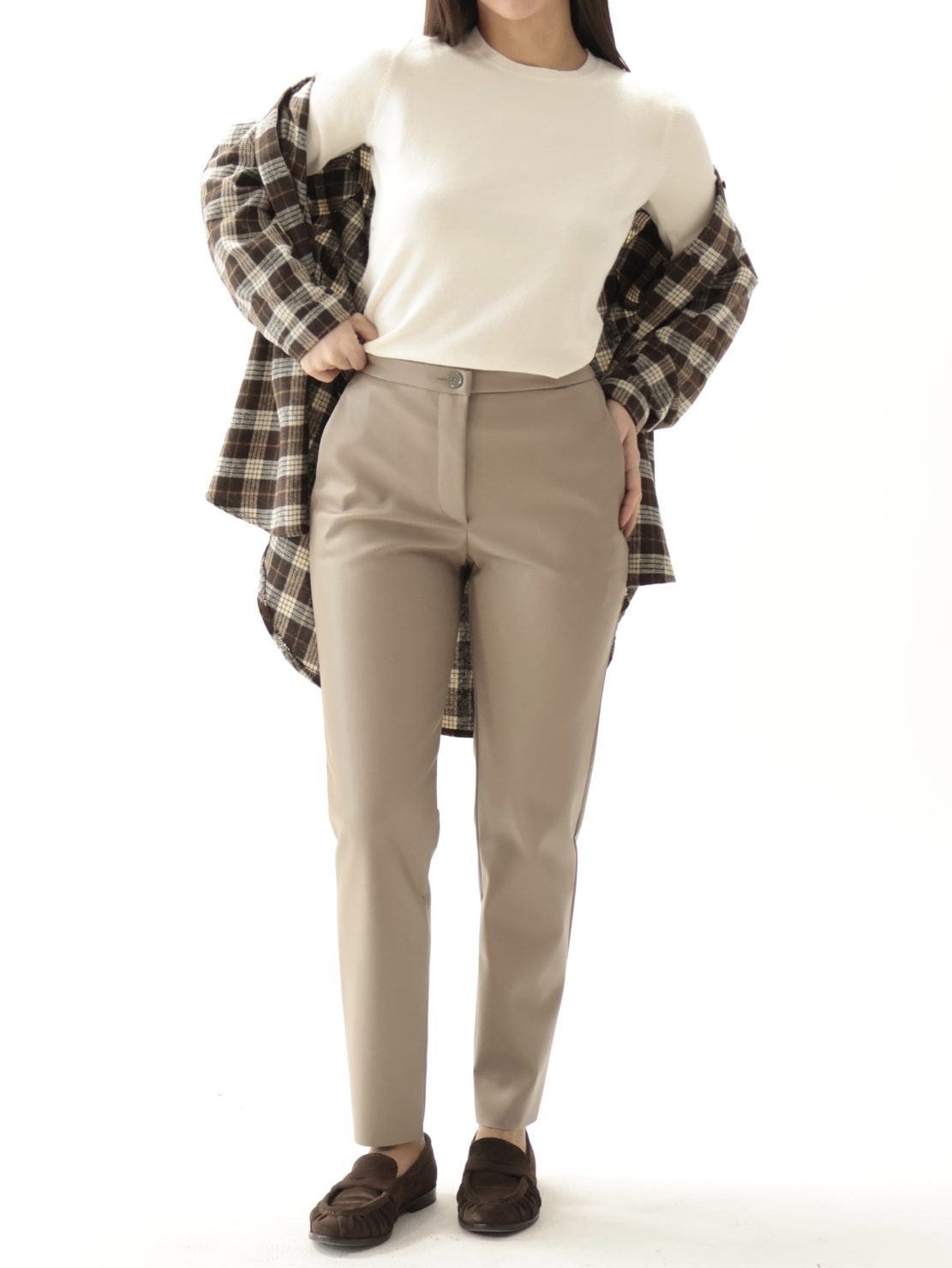 Pantalone ecopelle casha