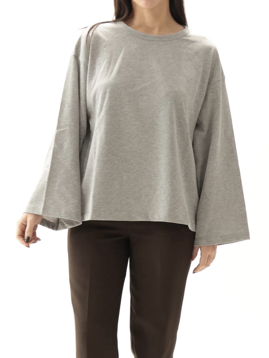 Maglia bestseller manica ampia grigio melange