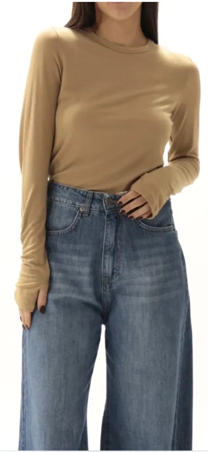 Maglia modal/lana cammello