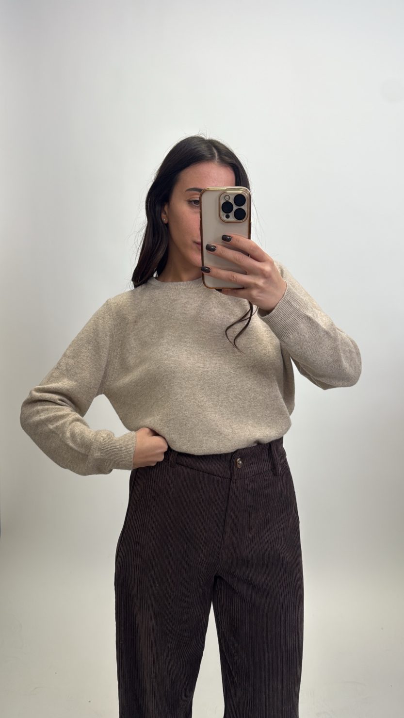 Maglione bestseller lana/cashmere beige