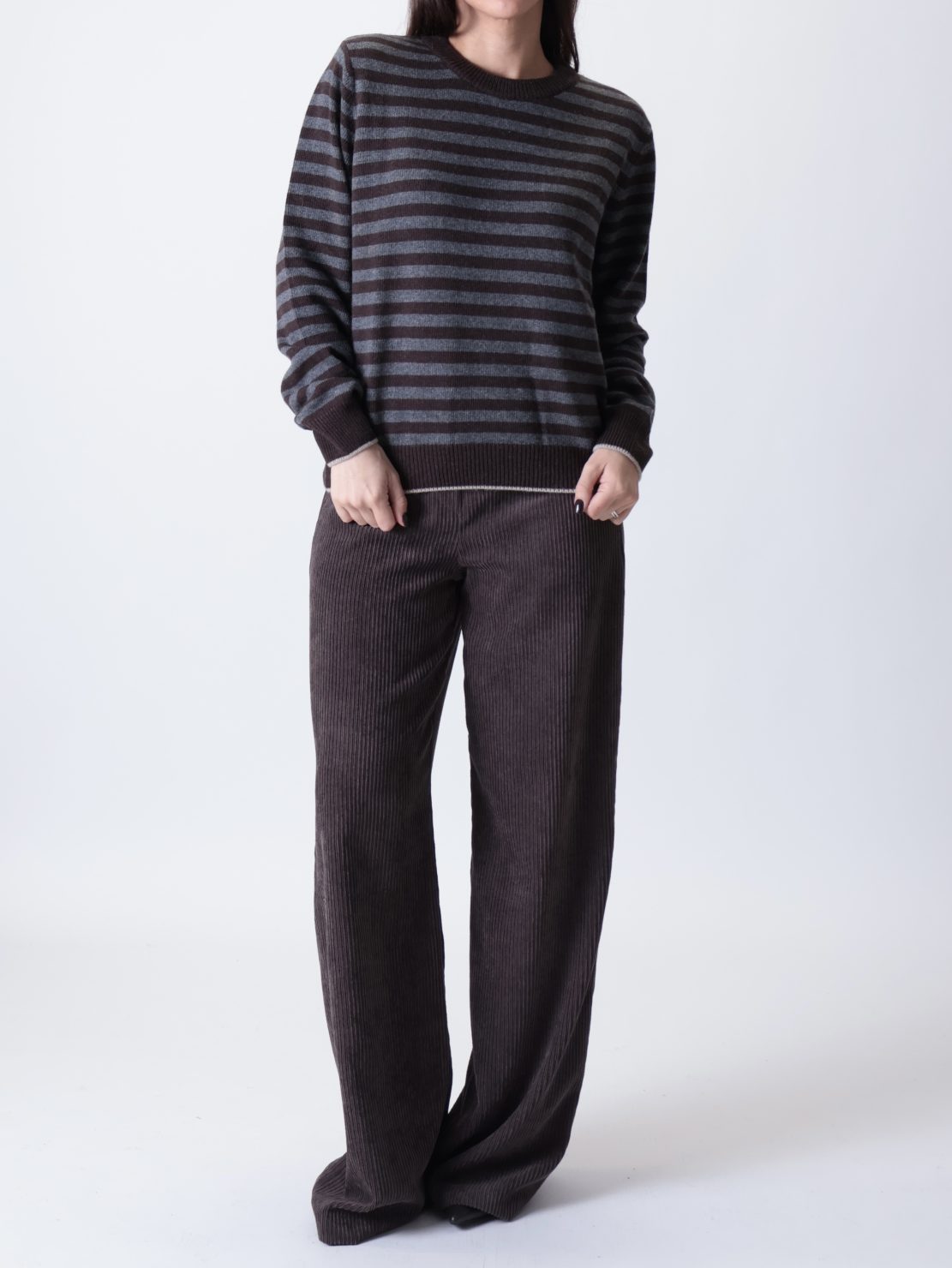 Pullover riga antracite/moro PREORDINE 17/11