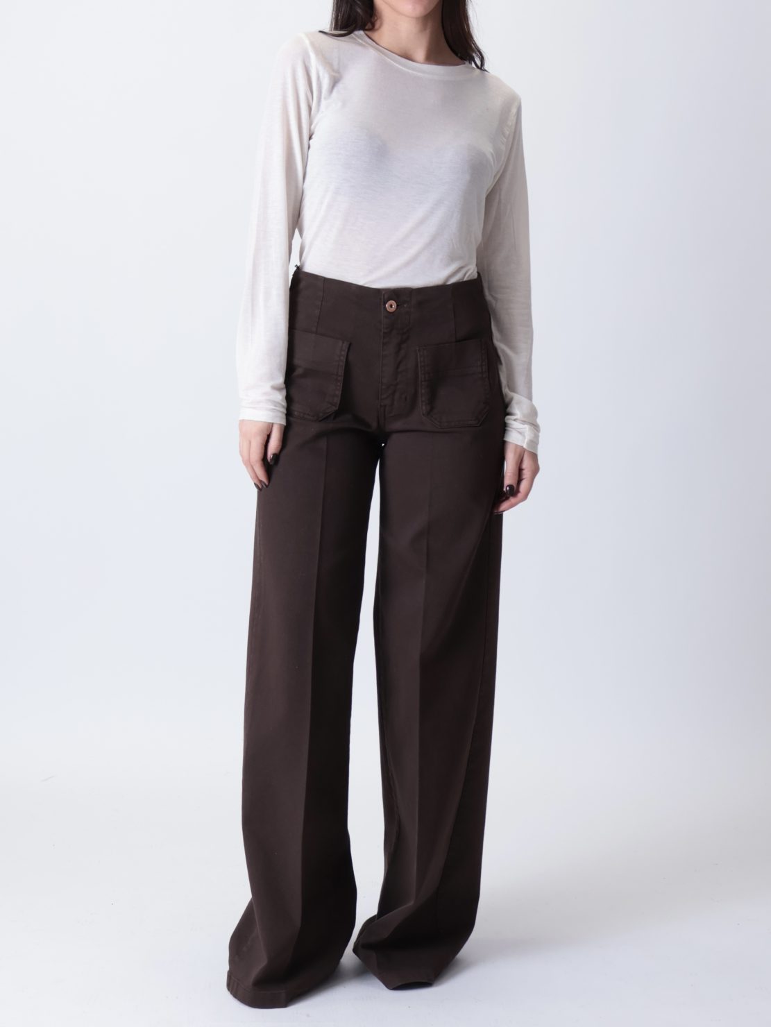 Jeans tasche davanti moro