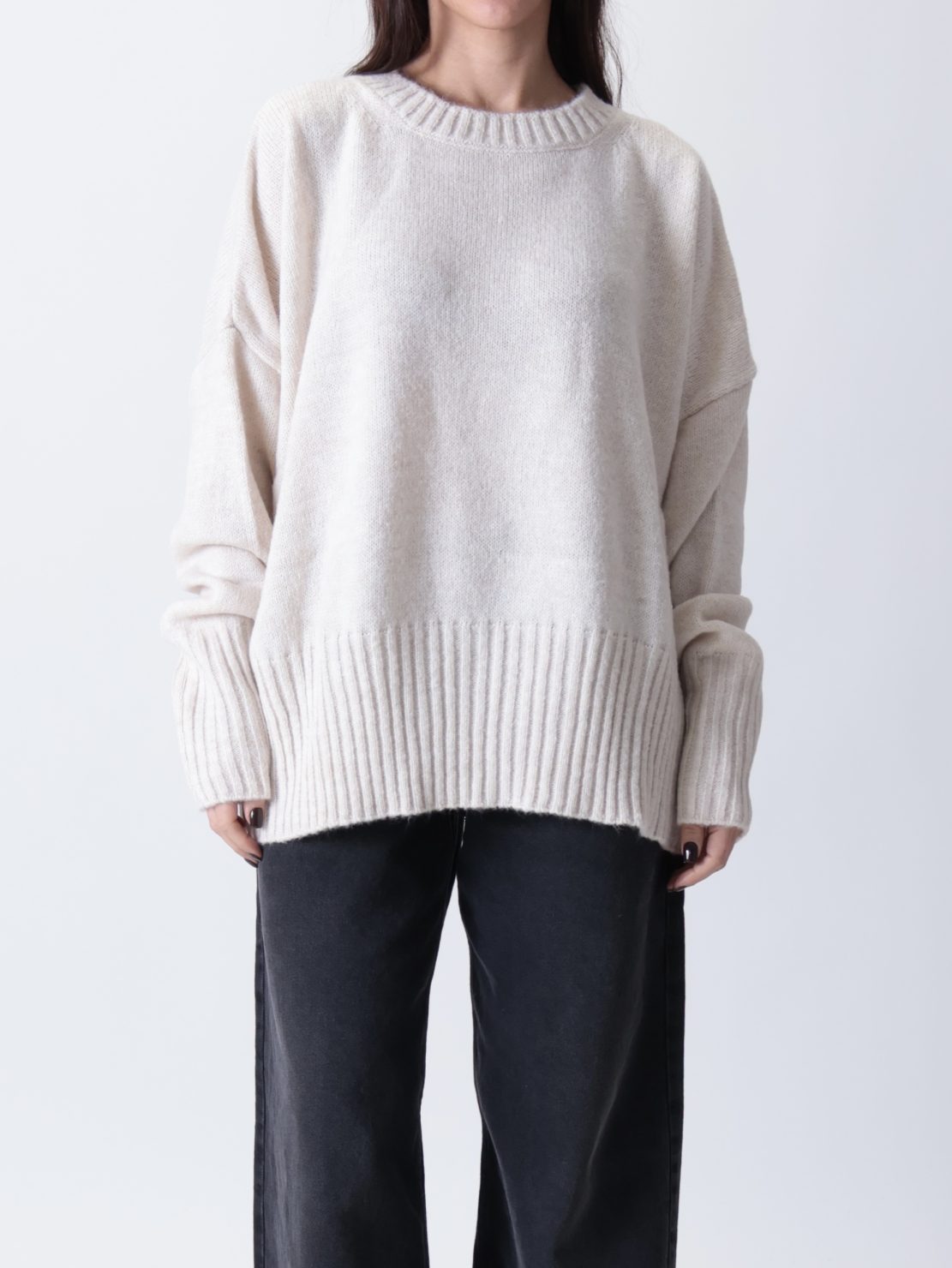 Pullover rasato macumba  panna