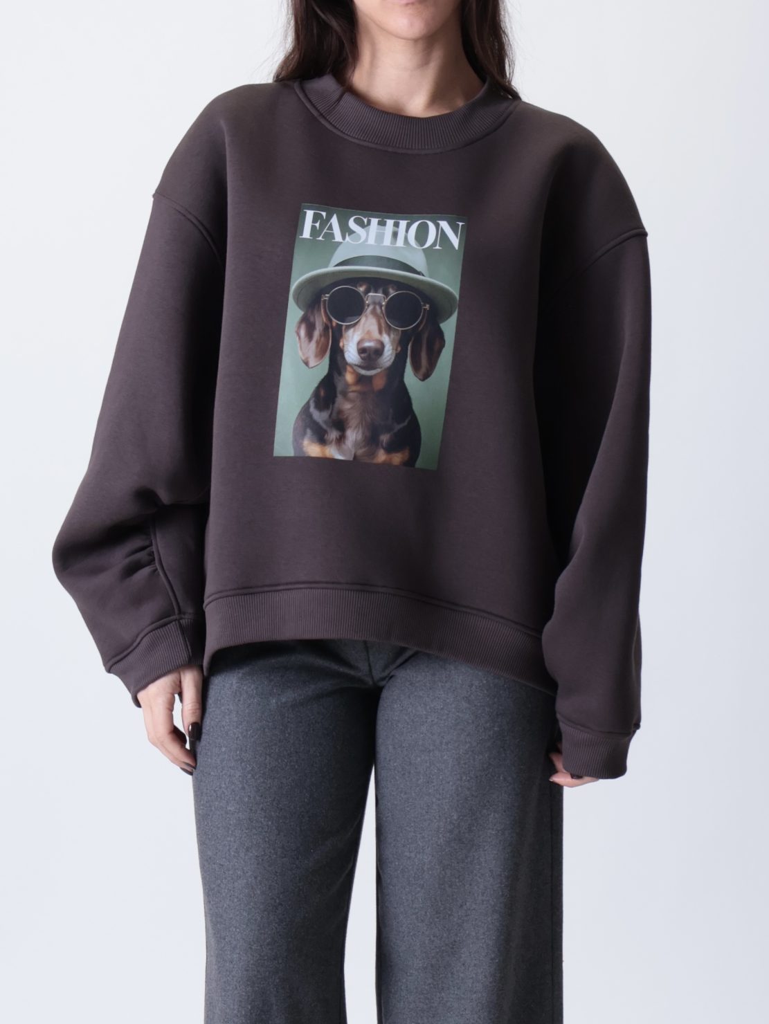 Felpa moro  bassotto verde