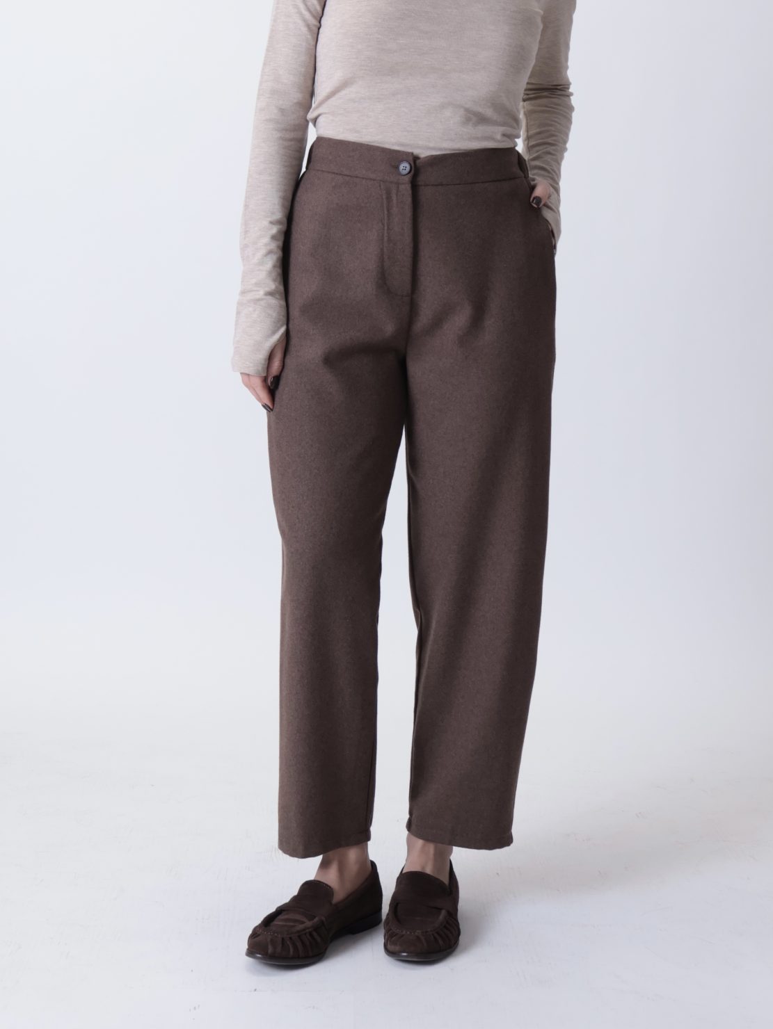 Pantalone bestseller lana cioccolato
