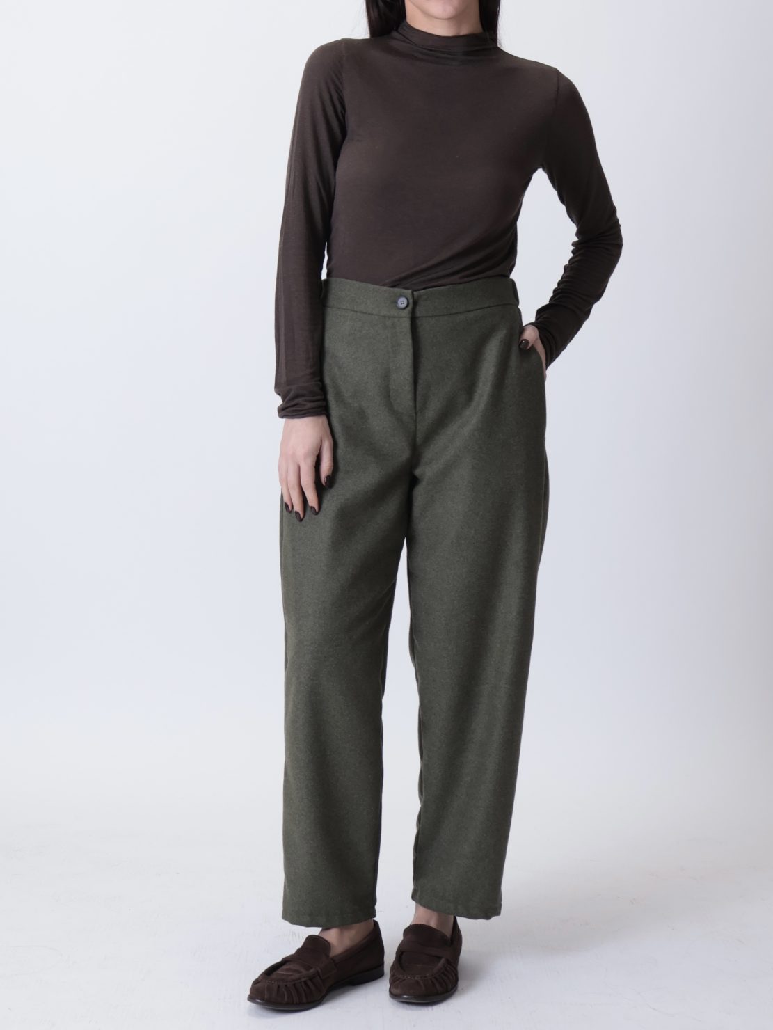 Pantalone bestseller lana militare