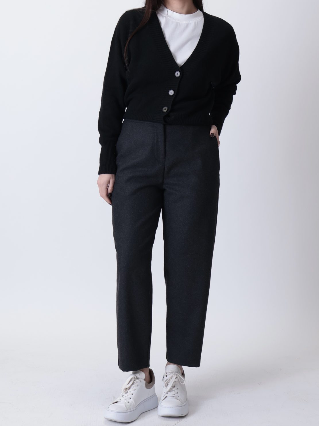 Pantalone bestseller lana antracite