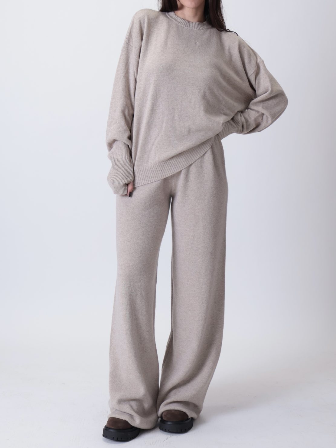 Pullover top manicotti beige