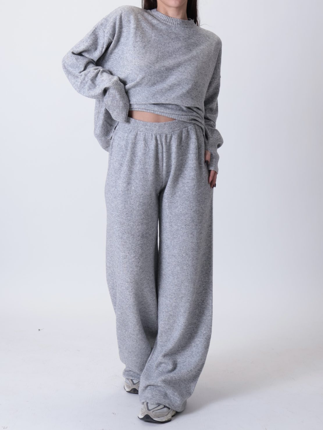 Pantalone maglia grigio