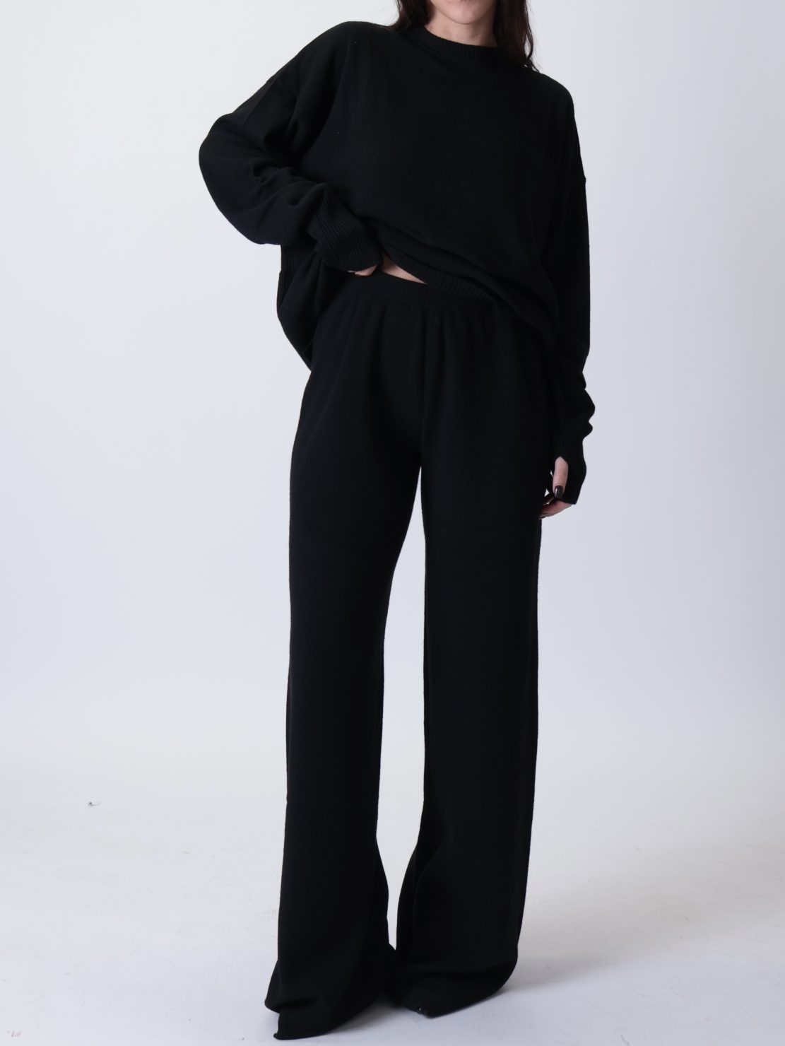 Pantalone maglia nero