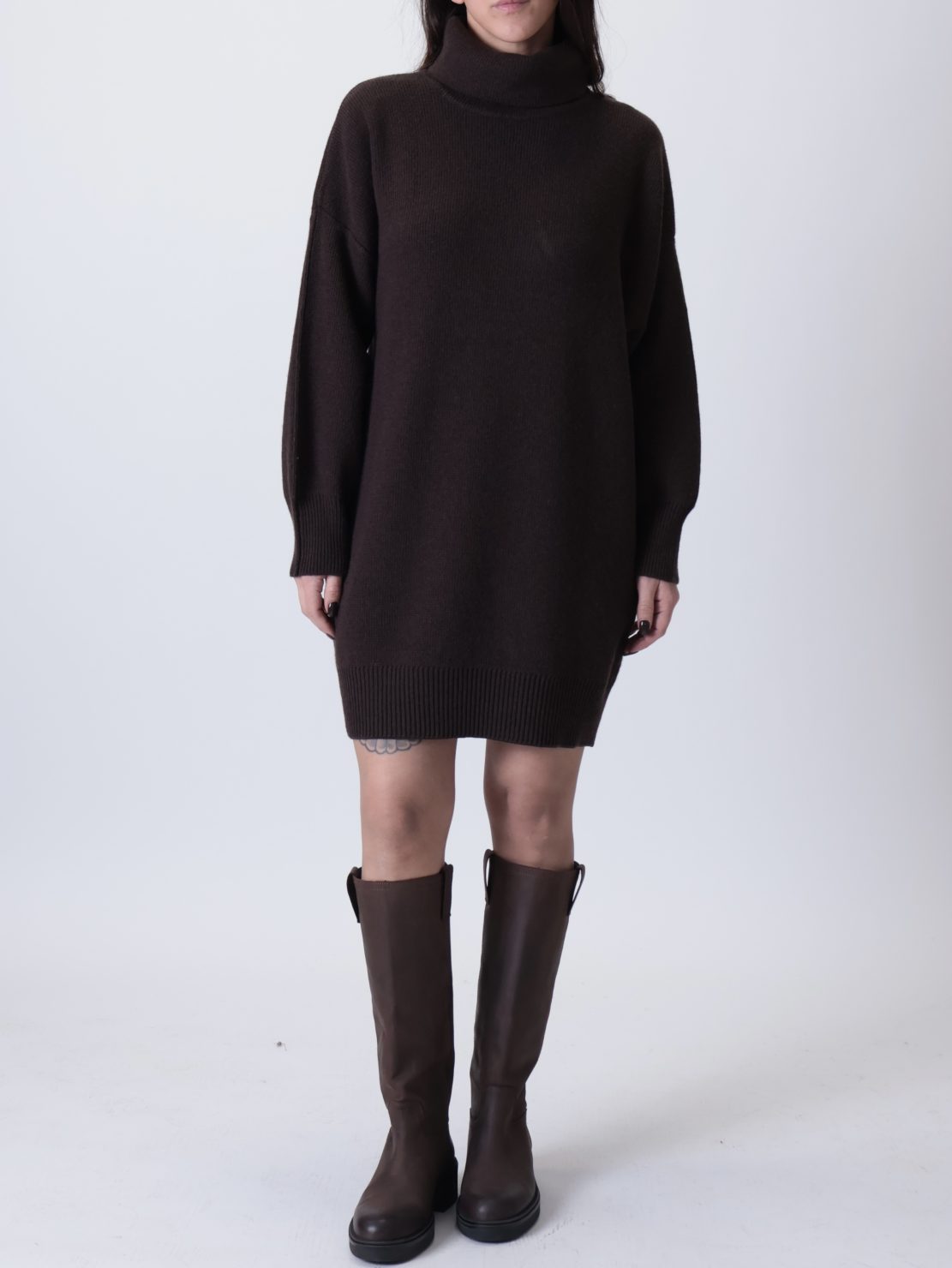 Abito maglia collo alto moro