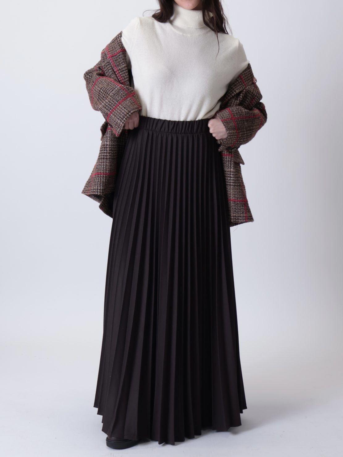 Gonna lunga plissettata moro