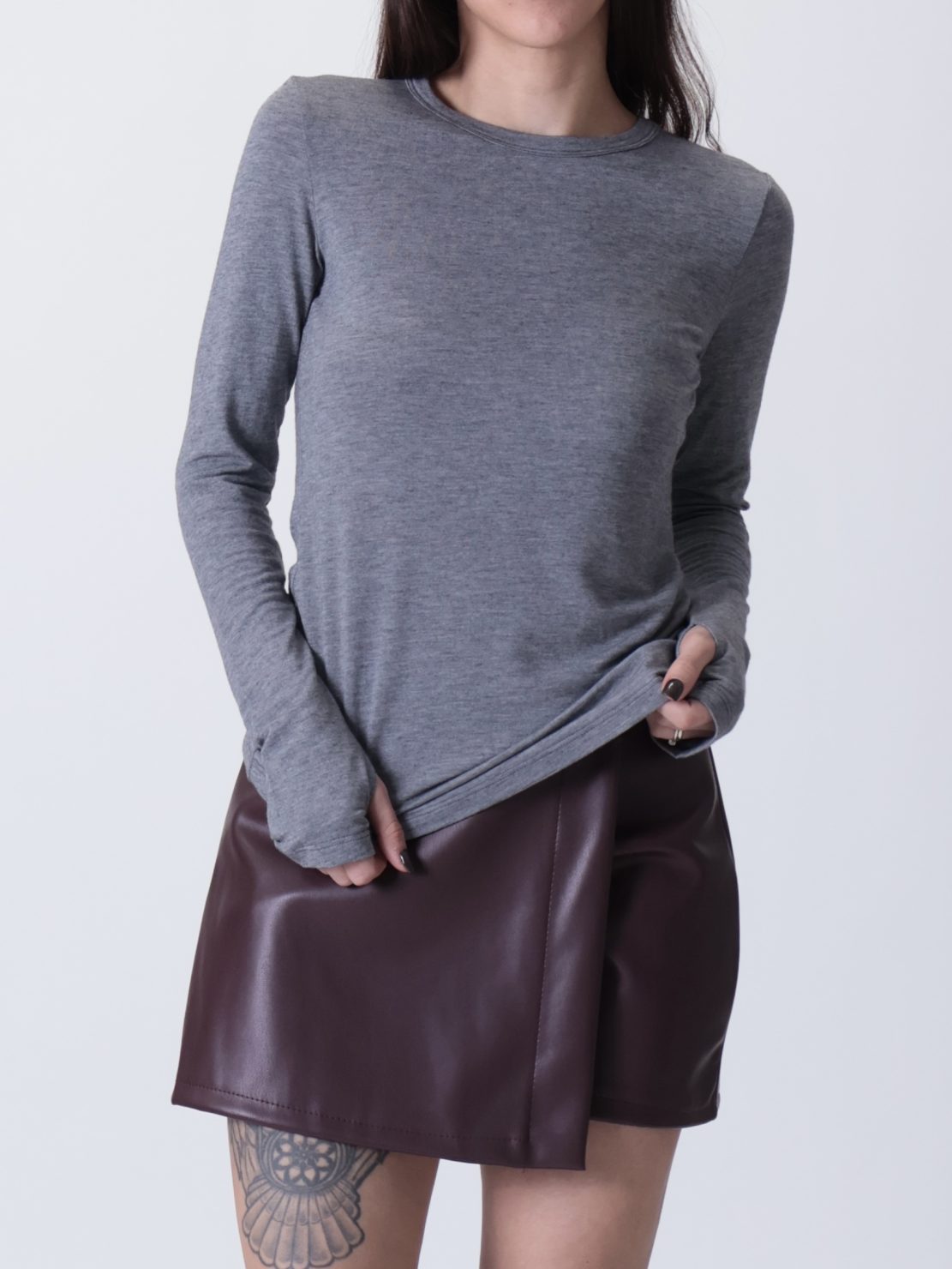 Maglia modal/lana grigia