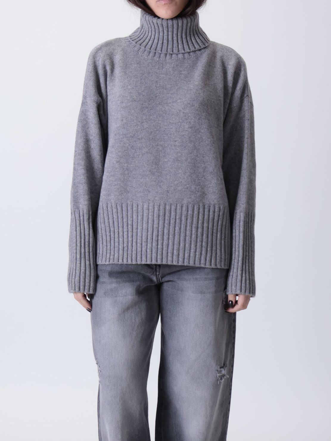 Dolcevita 100% lana grigio