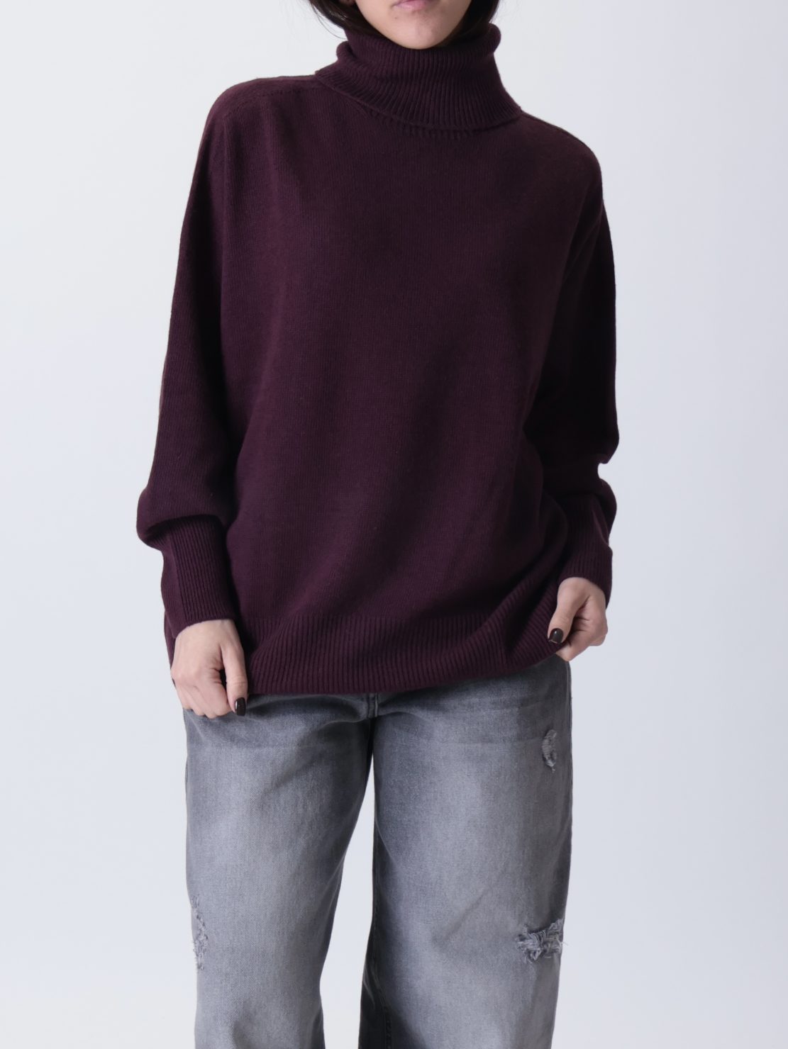 Maglione ciambella bordeaux