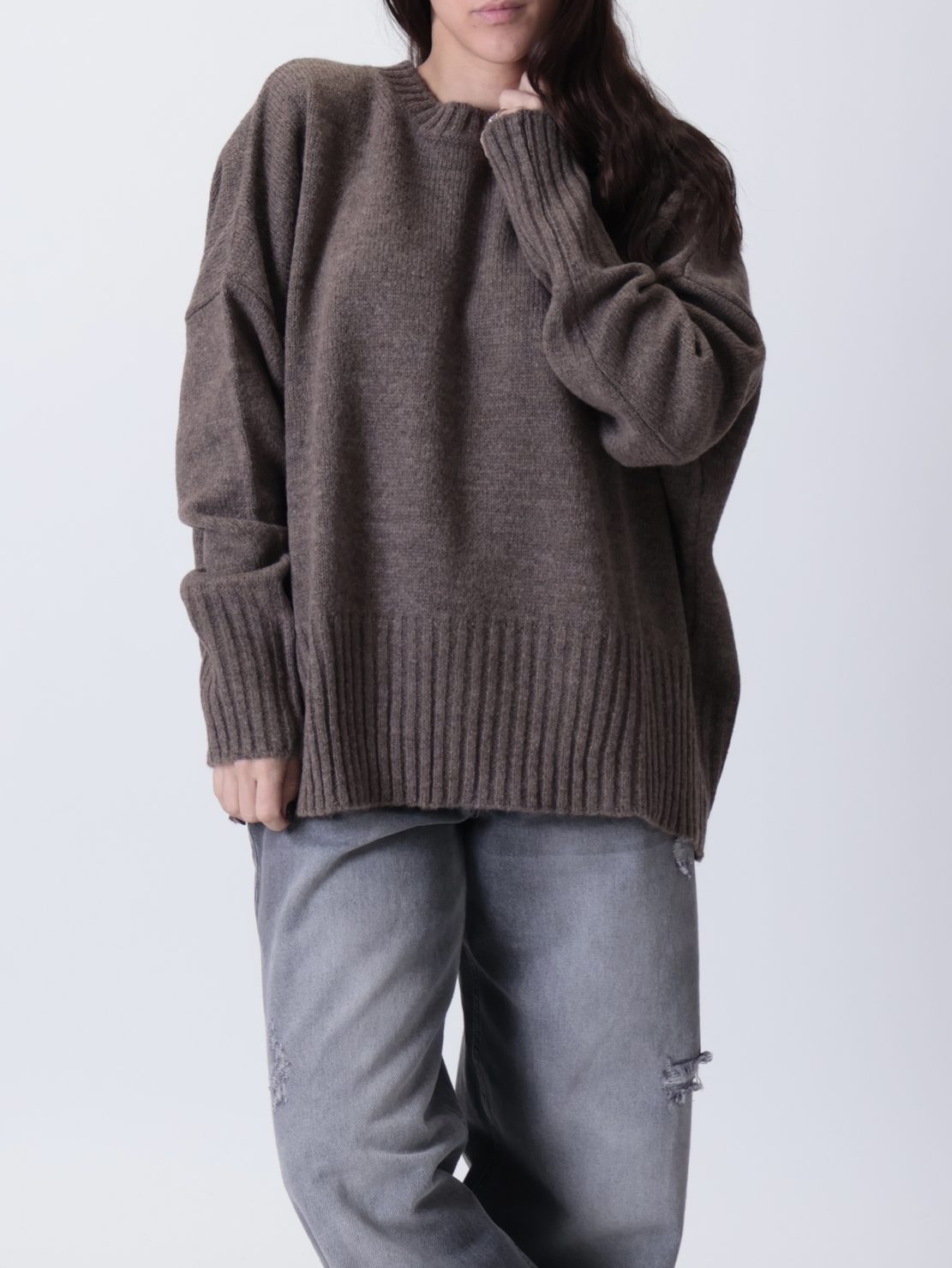 Pullover rasato macumba fango