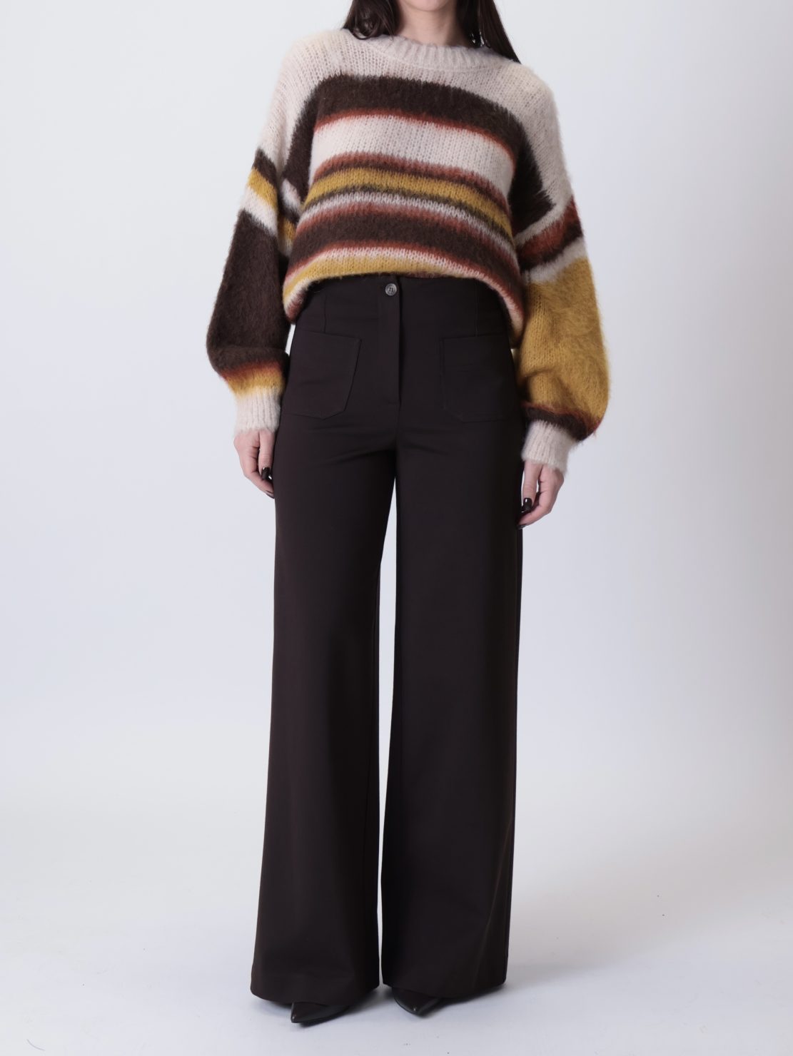 Pantalone punto Milano tasche moro