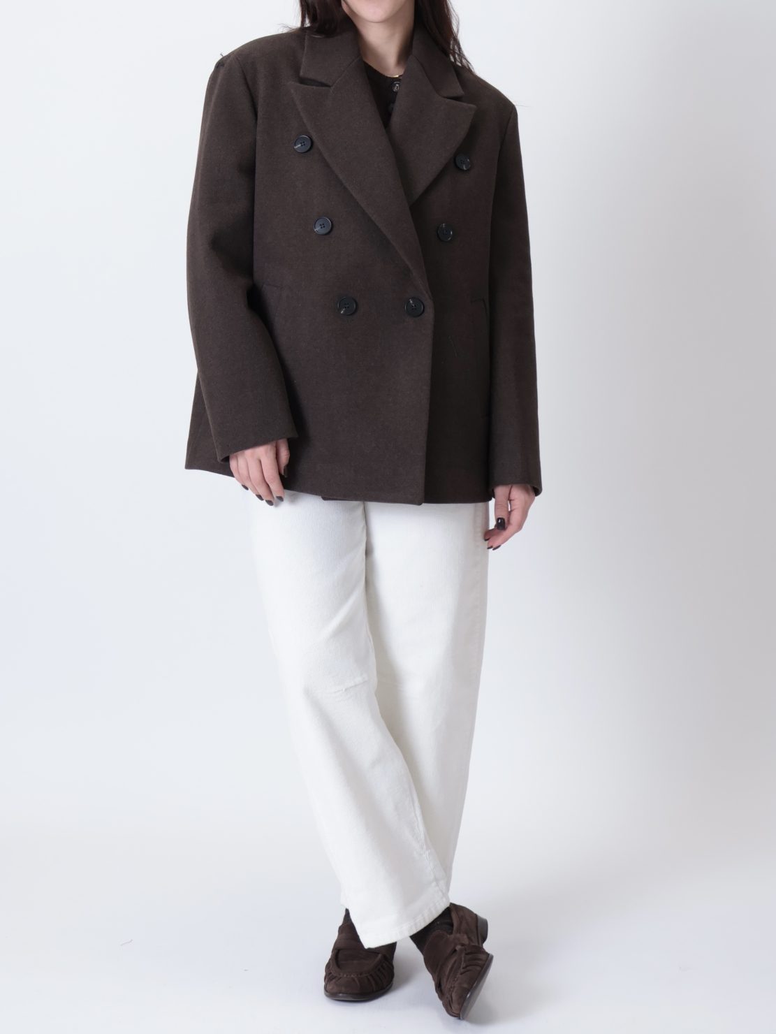 Giacca cappotto doppiopetto marrone