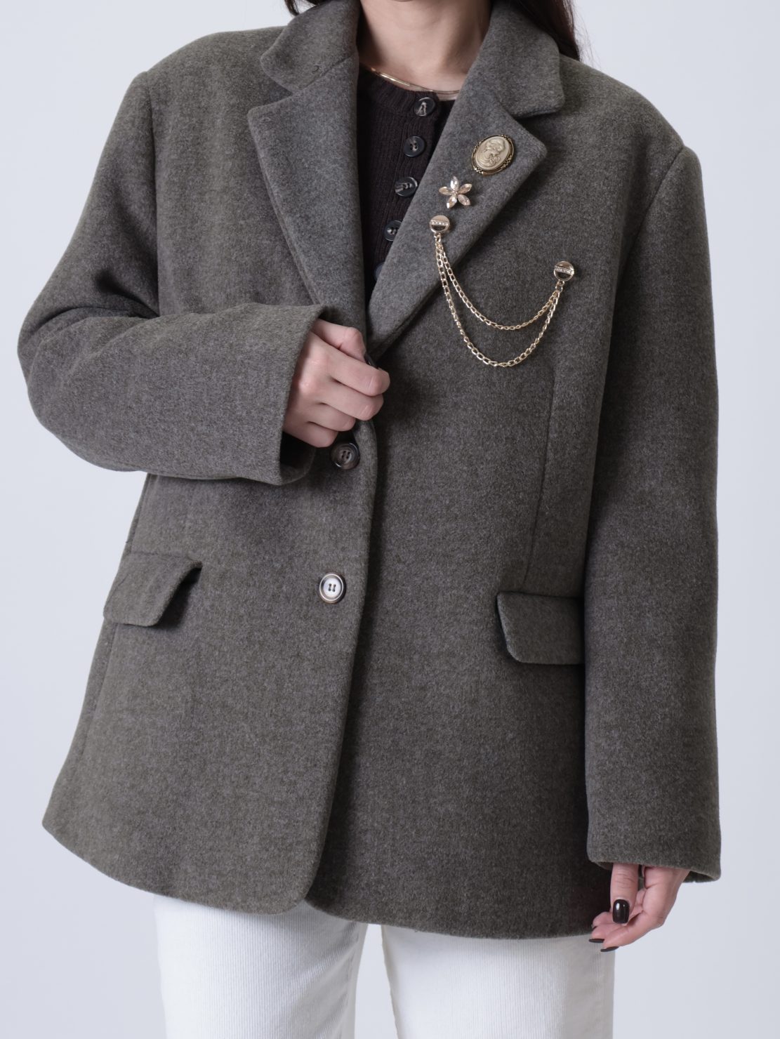 Giacca cappotto spille militare