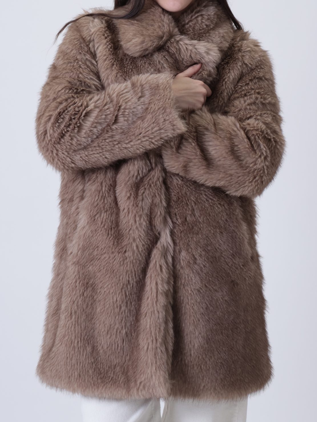 Pelliccia cappotto fango