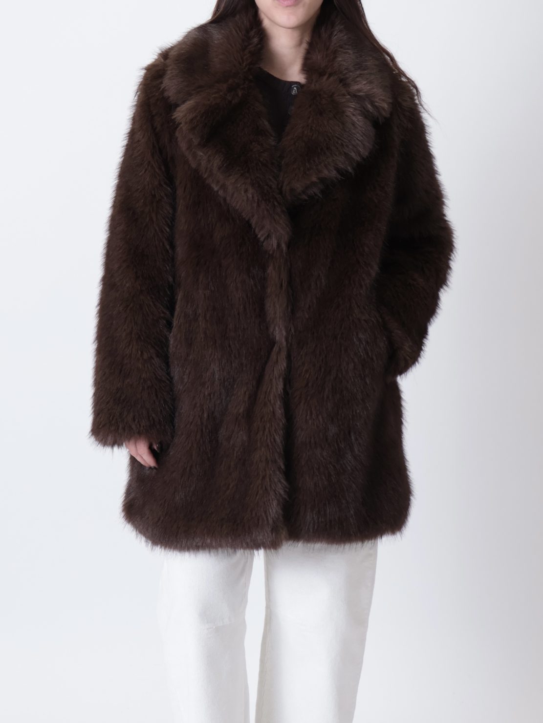 Pelliccia cappotto moro