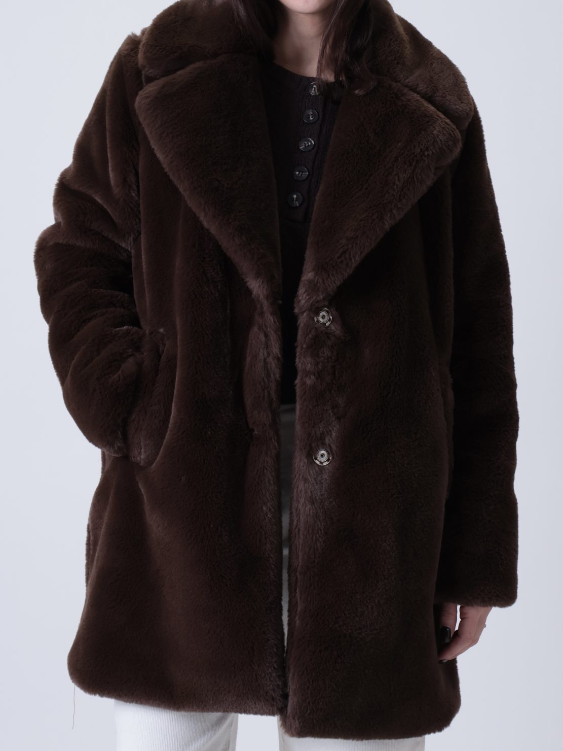 Pelliccia lunga rever moro