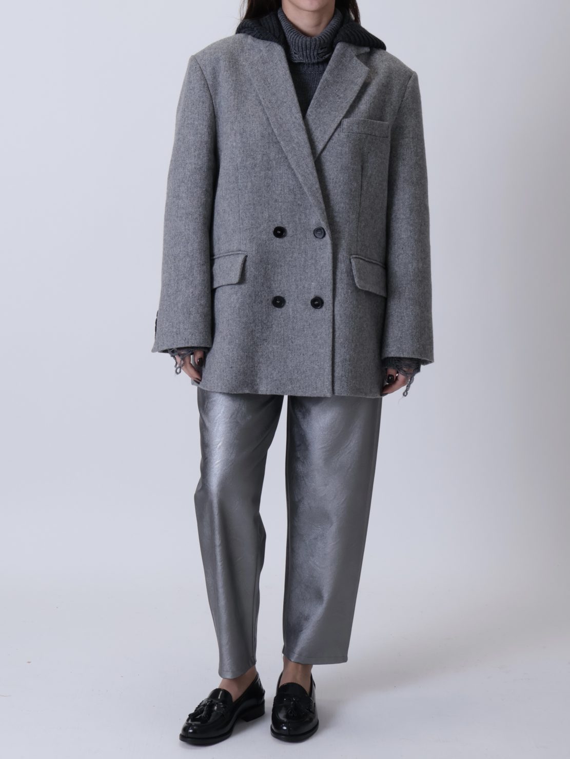 Giacca con cappuccio grigia